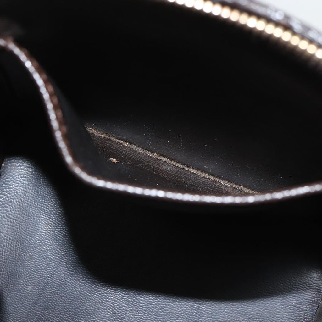 Chanel Vintage Timeless Vanity Case Caviar Brown Leather Handbag (Pre-Owned)