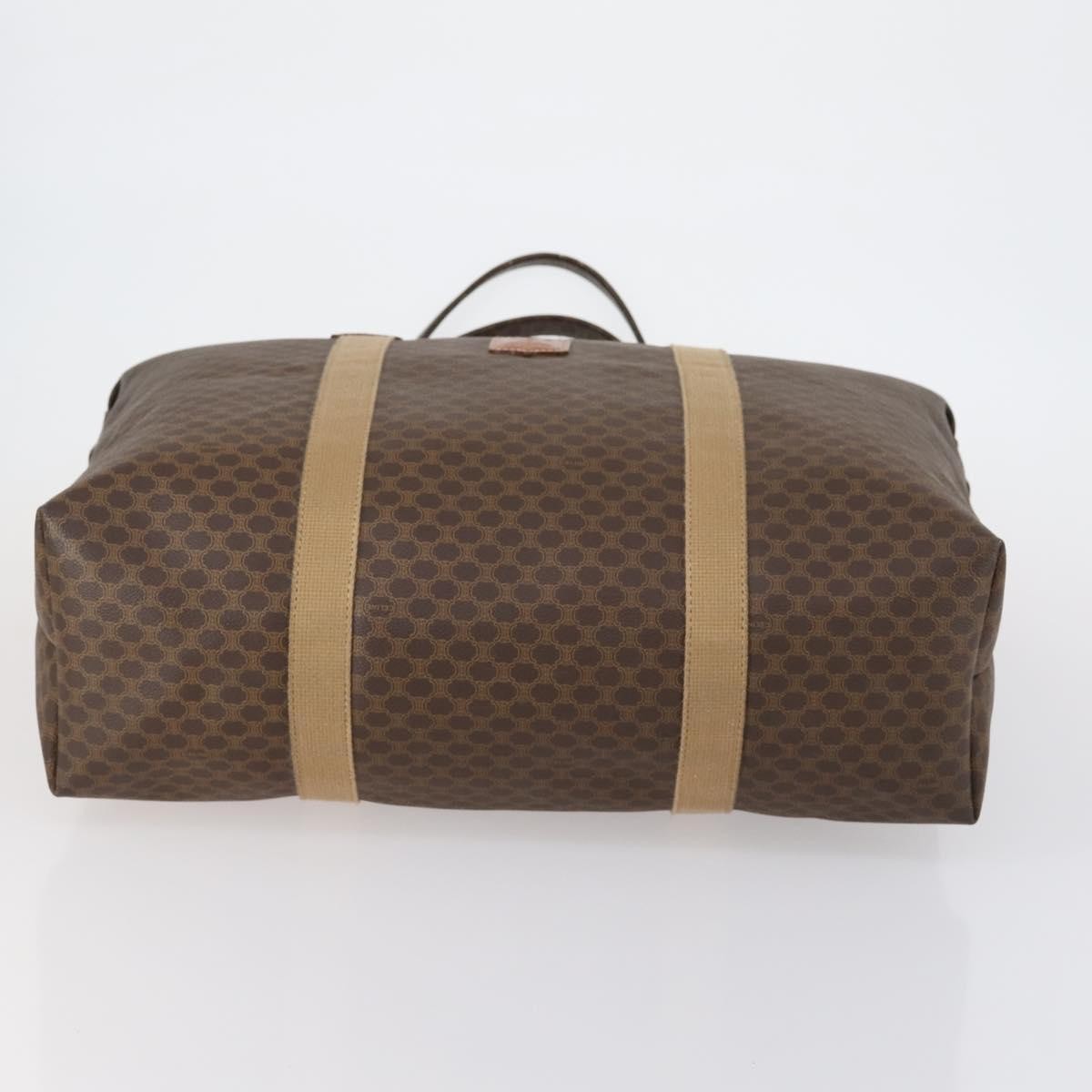 Celine Vintage Macadam Tote Bag Canvas Brown Pvc Tote Bag Bag (Pre-Owned)