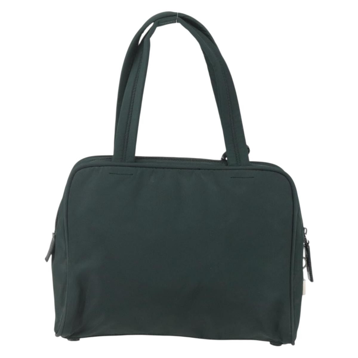 Prada Bowling Shoulder Bag Tessuto Green Nylon Handbag (Pre-Owned)