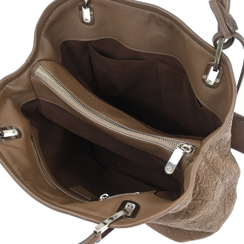 Louis Vuitton Antheia Lilia Handbag Leather Brown Leather Handbag (Pre-Owned)