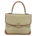 Celine Vintage Macadam Handbag Canvas And Leather Beige Canvas Handbag (Pre-Owned)