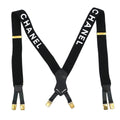 Chanel Logo Suspenders Canvas Black Canvas Belts Accessory (Pre-Owned)