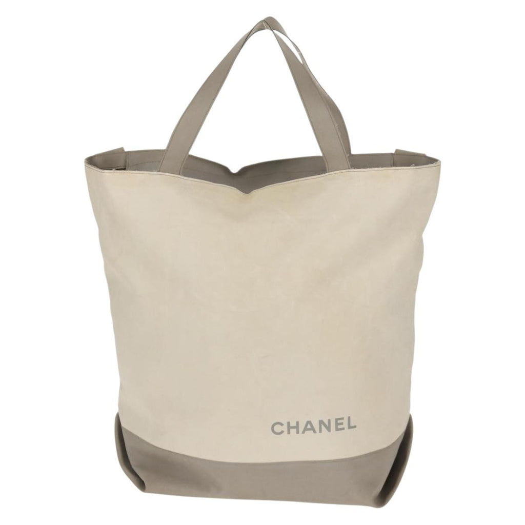 Chanel Sport Tote Nylon Gray Nylon Tote Bag Bag (Pre-Owned)