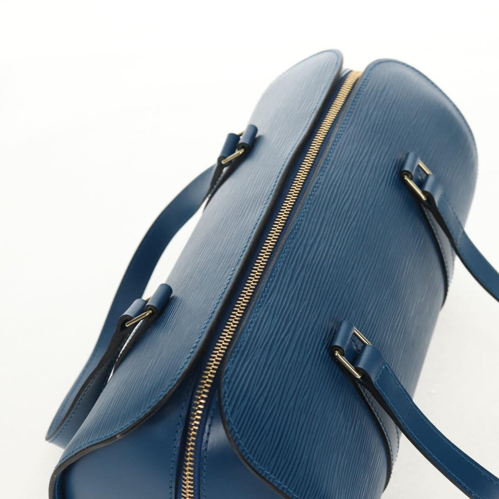 Louis Vuitton Soufflot Handbag Epi Leather Blue Leather Handbag (Pre-Owned)
