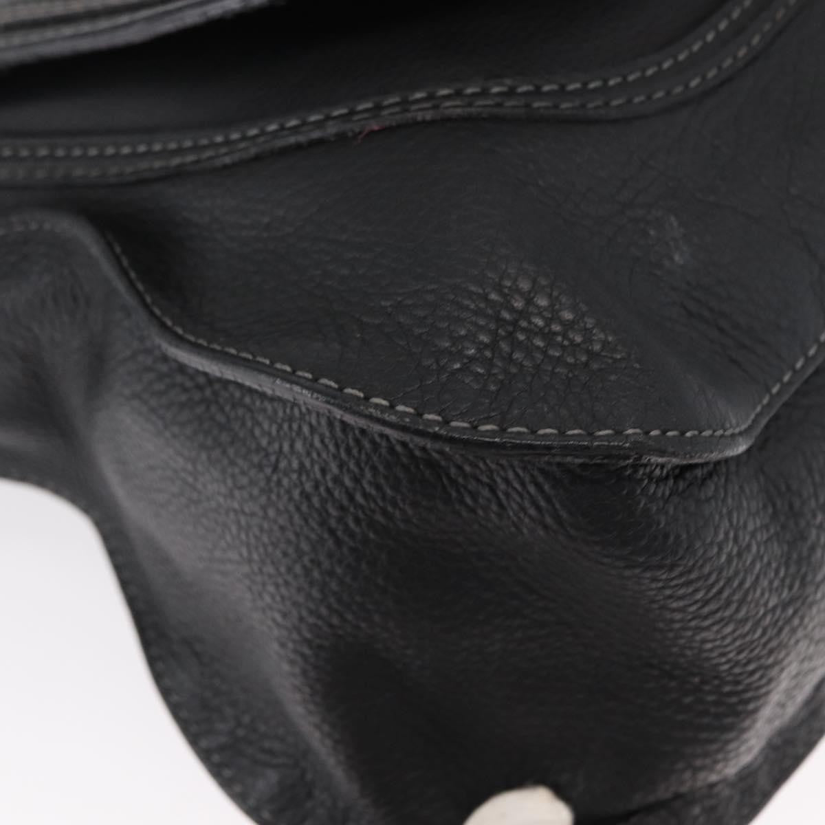 Chloe Marcie Satchel Leather Black Leather Handbag (Pre-Owned)