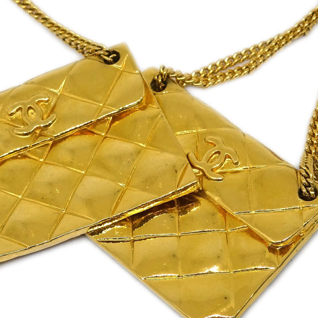 Chanel 31 Rue Cambon Flap Bag Clip-On Earrings Metal Gold Gold_Plated Earrings Jewelry (Pre-Owned)