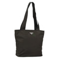 Prada Vintage Zip Tote Tessuto Khaki Nylon Tote Bag Bag (Pre-Owned)