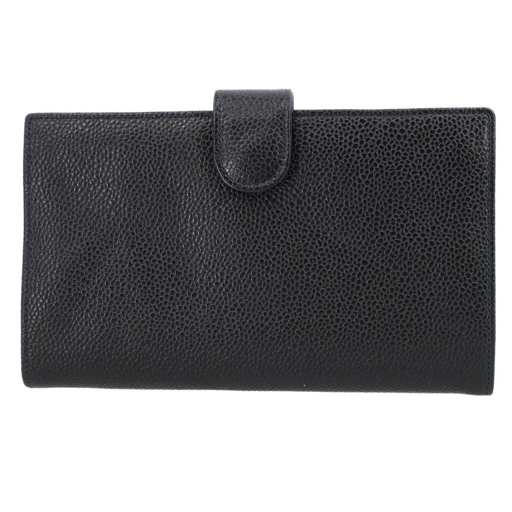 Chanel Timeless Cc French Wallet Caviar Black Leather Wallets Accessory (Pre-Owned)