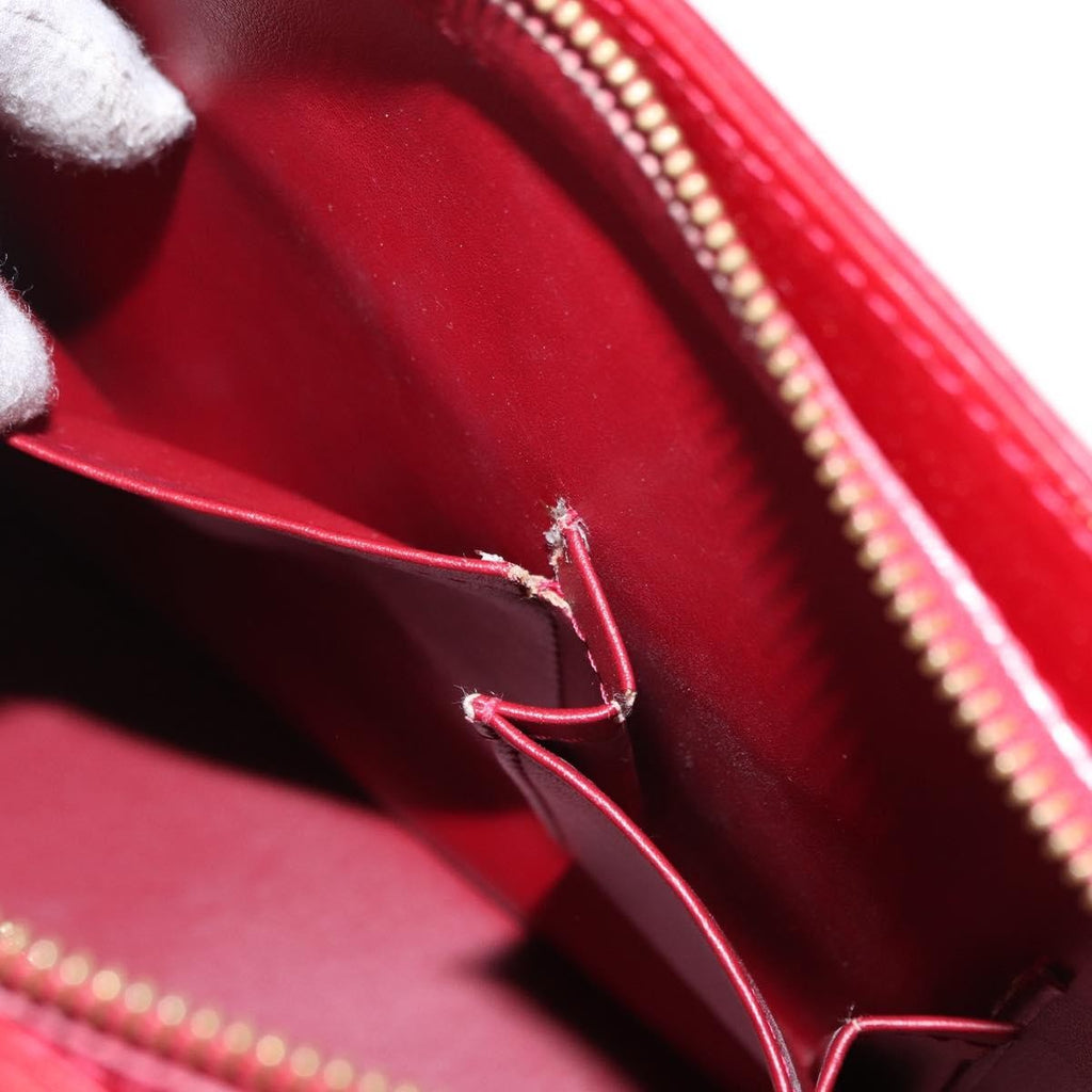 Louis Vuitton Houston Handbag Monogram Vernis Red Patent_Leather Handbag (Pre-Owned)