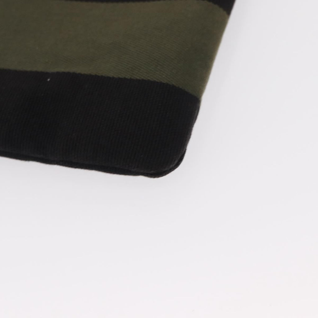 Saint Laurent Beach Zip Pouch Canvas Khaki Canvas Clutche & Pouche Bag (Pre-Owned)