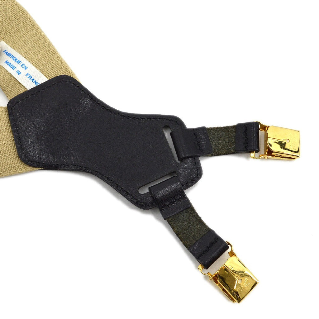 Chanel Logo Suspenders Canvas Beige Canvas Belts Accessory (Pre-Owned)