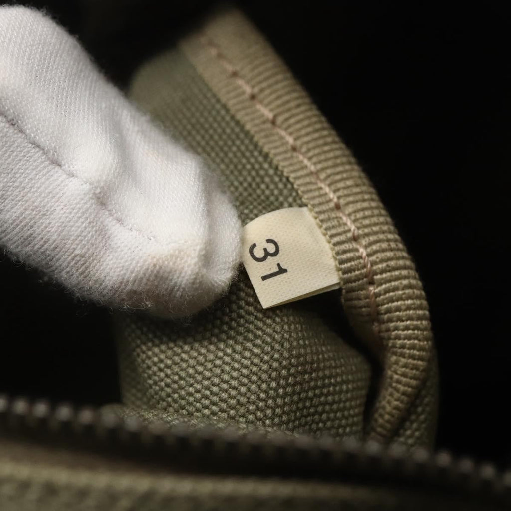Prada Vintage Tote Canvas Khaki Canvas Tote Bag Bag (Pre-Owned)