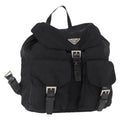 Prada Double Front Pocket Backpack Tessuto Black Nylon Backpack Bag (Pre-Owned)