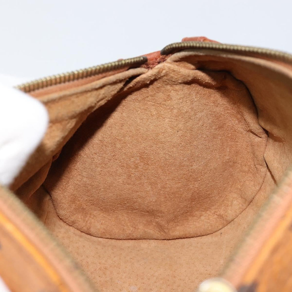 MCM Visetos Shoulder Bag Canvas And Leather Brown Canvas Shoulder Bag Bag (Pre-Owned)