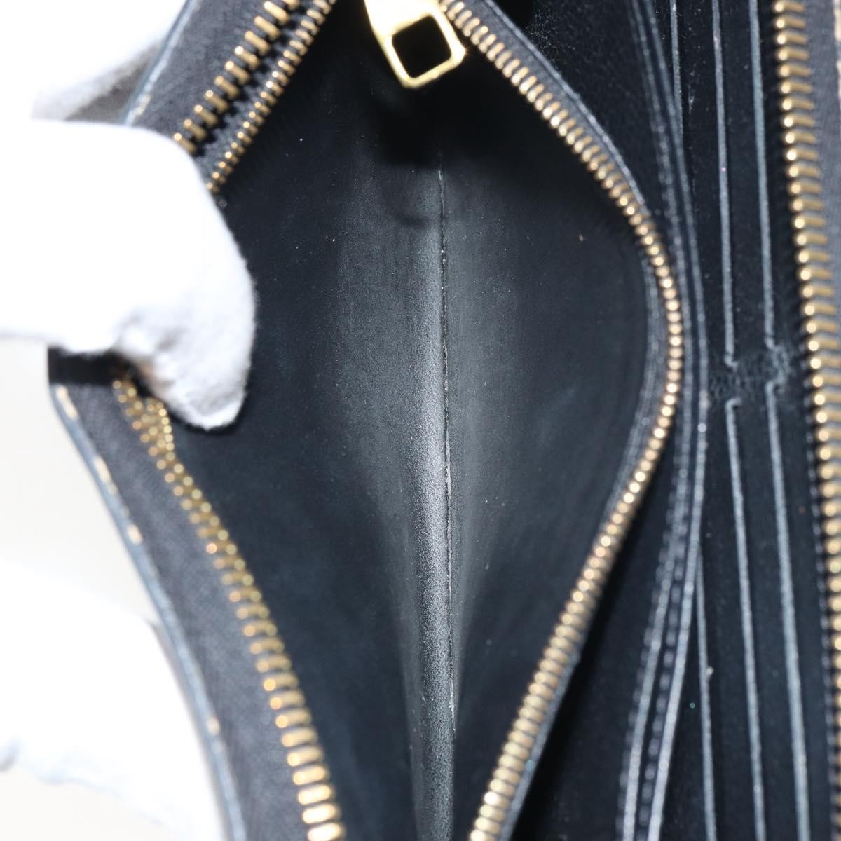 Louis Vuitton Zippy Wallet Nm Leather Empreinte Black Leather Wallets Accessory (Pre-Owned)