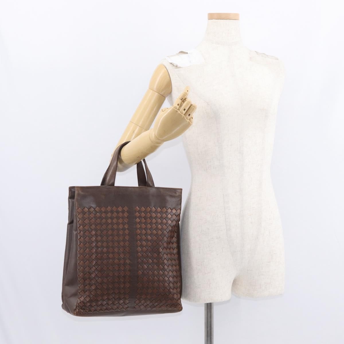 Bottega Veneta Tote Intrecciato Nappa Brown Leather Tote Bag Bag (Pre-Owned)