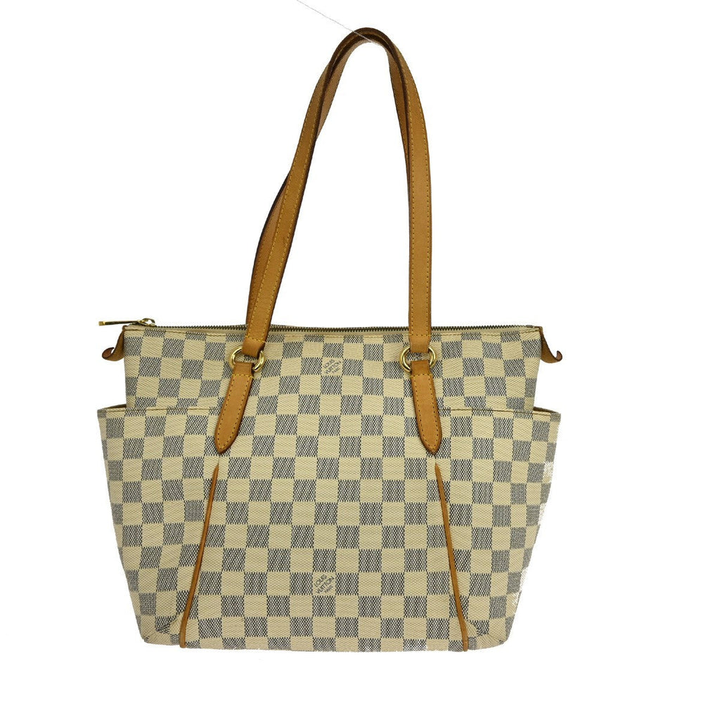 Louis Vuitton Totally Handbag Damier White Canvas Tote Bag Bag (Pre-Owned)