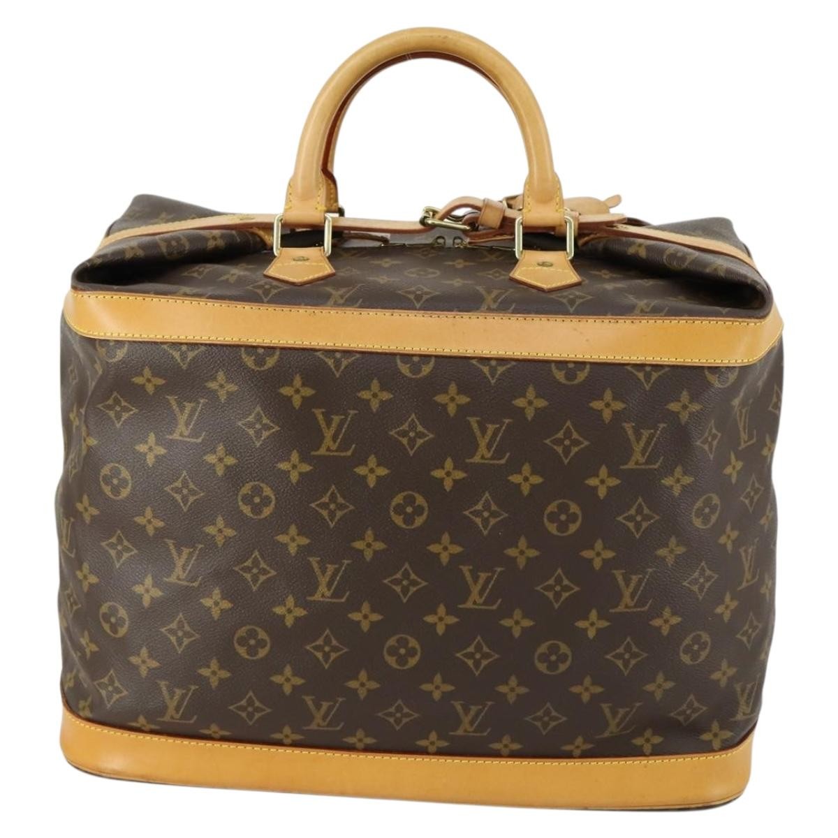 Louis Vuitton Cruiser Handbag Monogram Canvas Brown Canvas Travel Bag Bag (Pre-Owned)