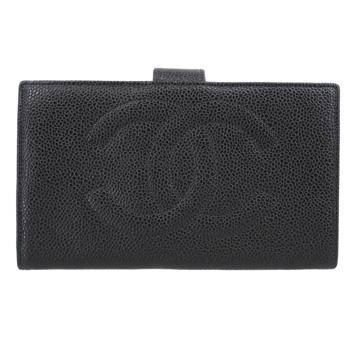 Chanel Timeless Cc French Wallet Caviar Black Leather Wallets Accessory (Pre-Owned)