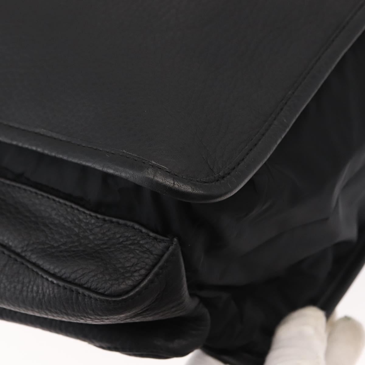 Prada Sport Briefcase Nylon And Leather Black Nylon Briefcase Bag (Pre-Owned)
