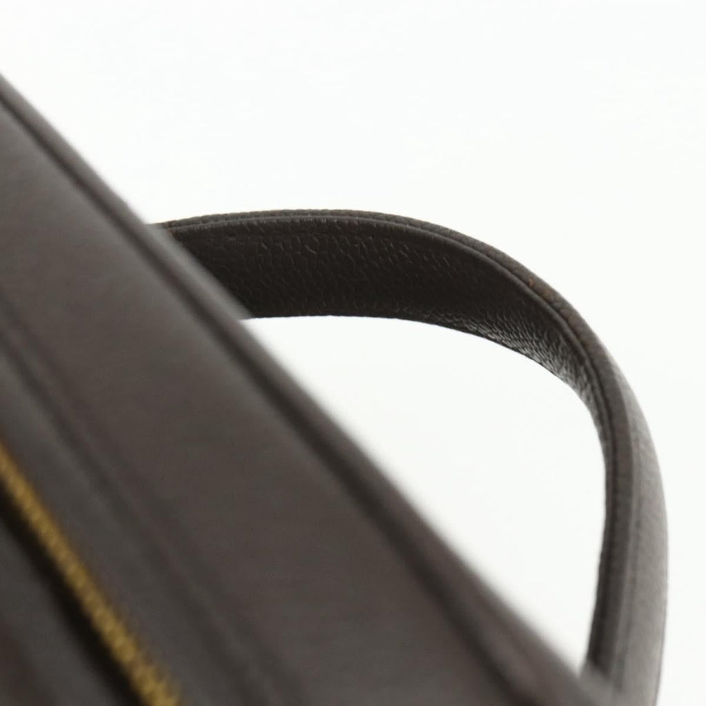 Chanel Vintage Timeless Vanity Case Caviar Brown Leather Handbag (Pre-Owned)