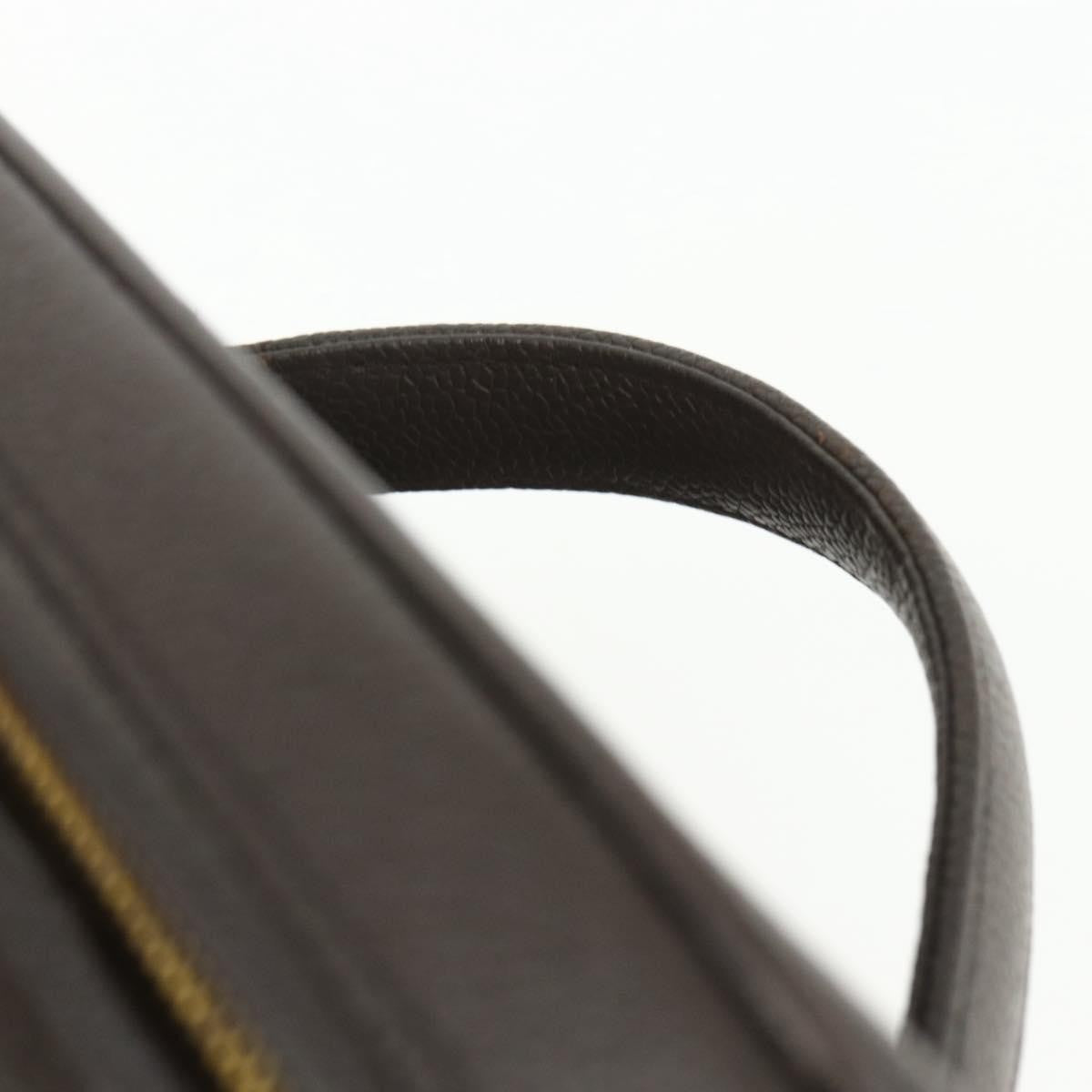 Chanel Vintage Timeless Vanity Case Caviar Brown Leather Handbag (Pre-Owned)