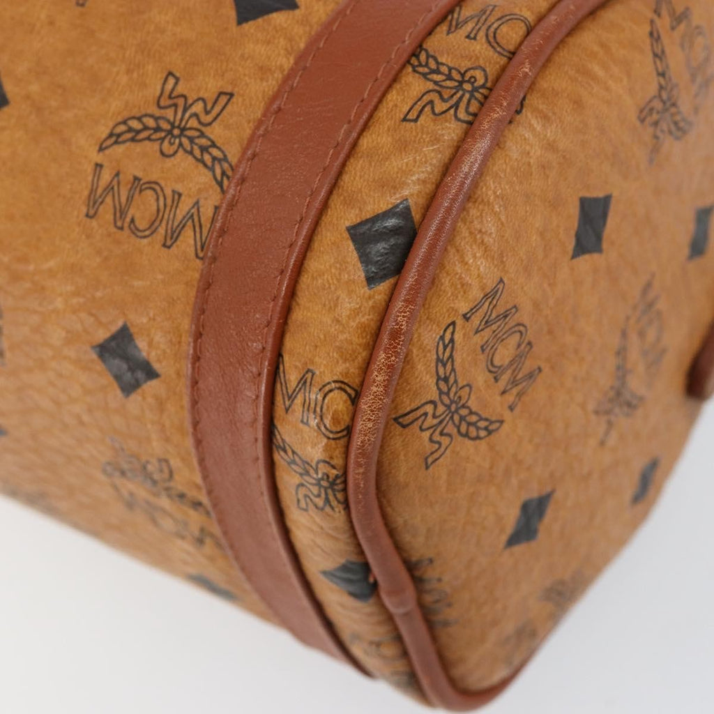 MCM Visetos Shoulder Bag Canvas And Leather Brown Canvas Shoulder Bag Bag (Pre-Owned)
