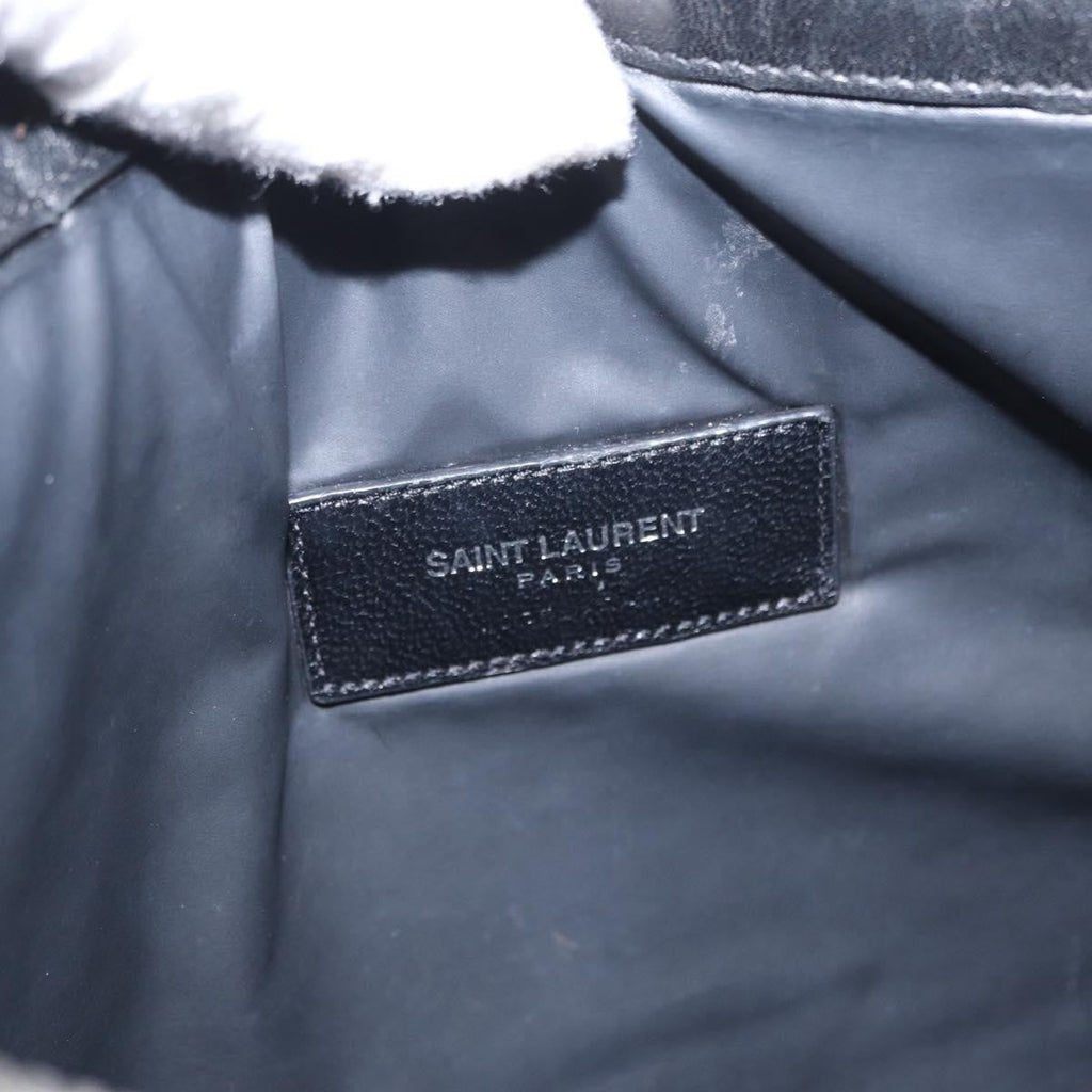 Saint Laurent Beach Zip Pouch Canvas Khaki Canvas Clutche & Pouche Bag (Pre-Owned)