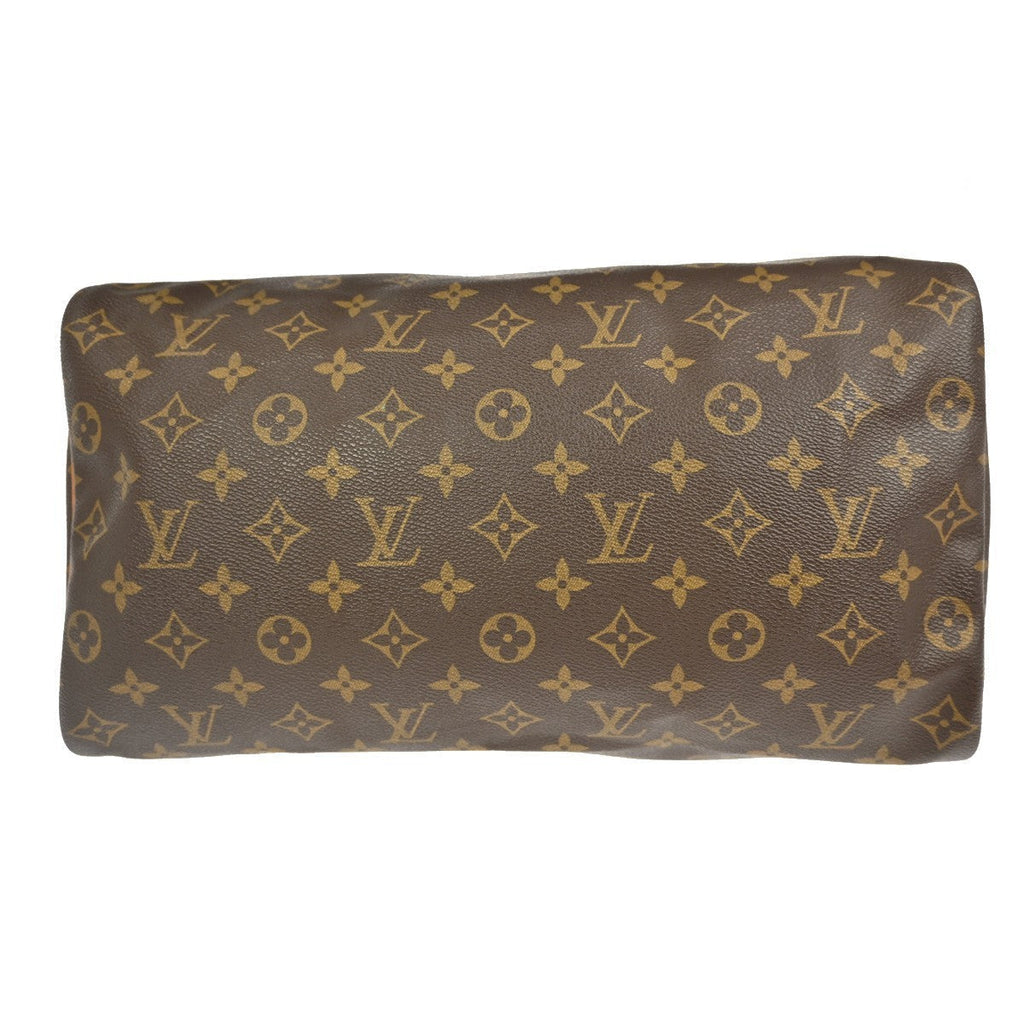 Louis Vuitton Speedy Handbag Monogram Canvas Brown Canvas Handbag (Pre-Owned)