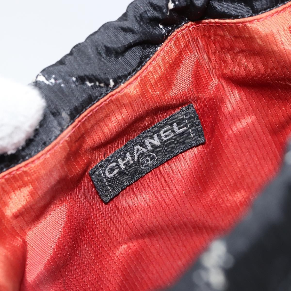 Chanel Travel Line Pouch Nylon Black Nylon Clutche & Pouche Bag (Pre-Owned)