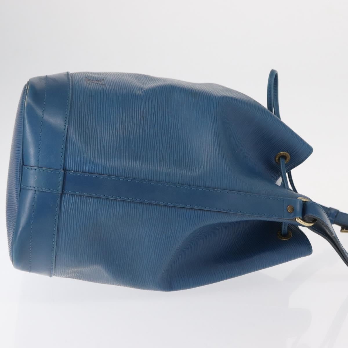 Louis Vuitton Petit Noe Nm Handbag Epi Leather Blue Leather Shoulder Bag Bag (Pre-Owned)