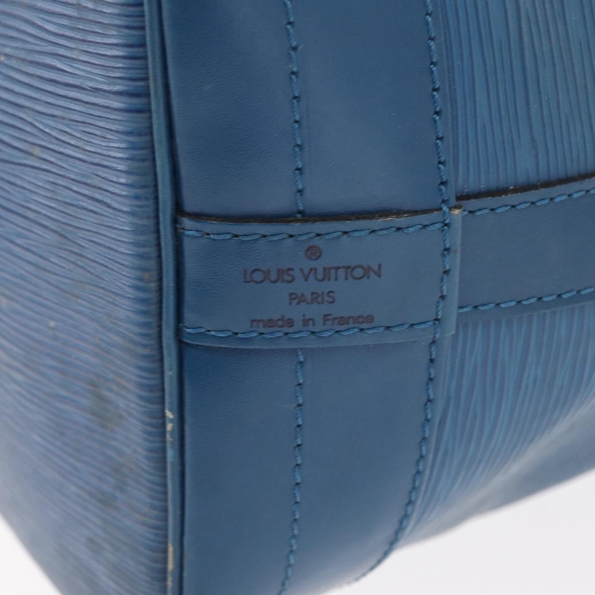 Louis Vuitton Petit Noe Nm Handbag Epi Leather Blue Leather Shoulder Bag Bag (Pre-Owned)