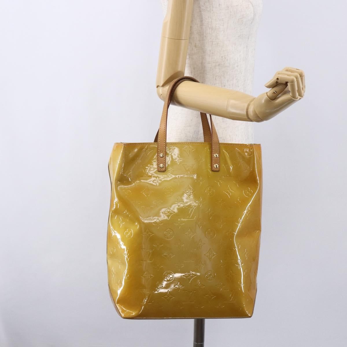 Louis Vuitton Reade Handbag Monogram Vernis Beige Patent_Leather Tote Bag Bag (Pre-Owned)
