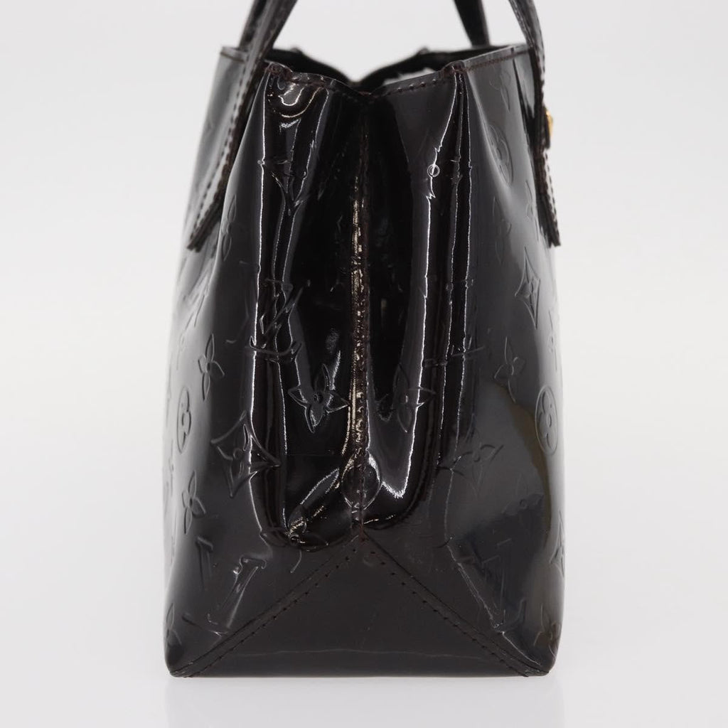 Louis Vuitton Wilshire Handbag Monogram Vernis Burgundy Patent_Leather Handbag (Pre-Owned)