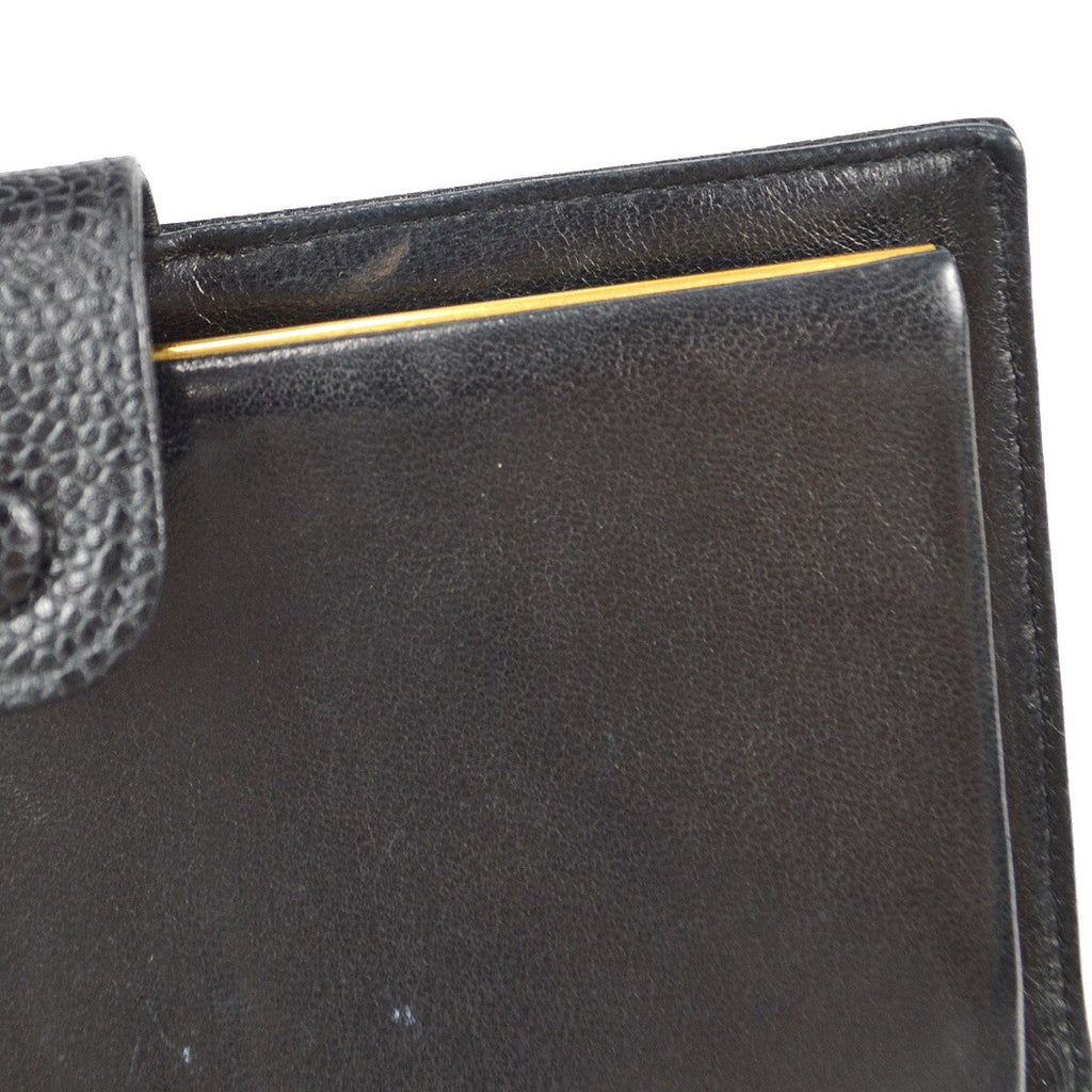 Chanel Timeless Cc French Wallet Caviar Black Leather Wallets Accessory (Pre-Owned)