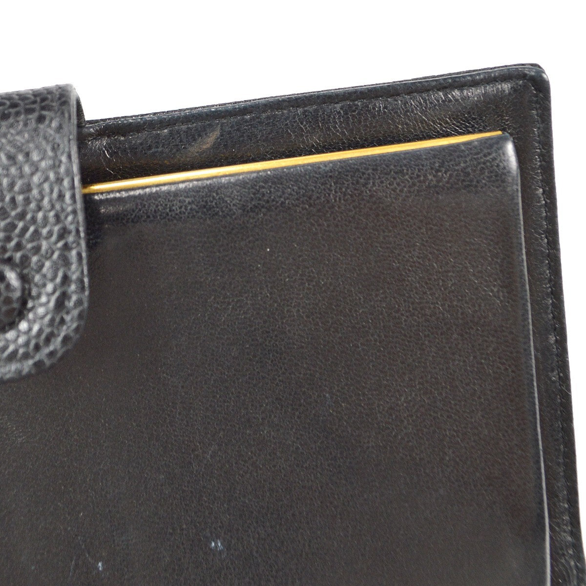 Chanel Timeless Cc French Wallet Caviar Black Leather Wallets Accessory (Pre-Owned)