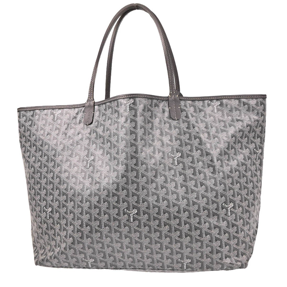 Goyard Saint Louis Tote Coated Canvas Gray Canvas Tote Bag Bag (Pre-Owned)
