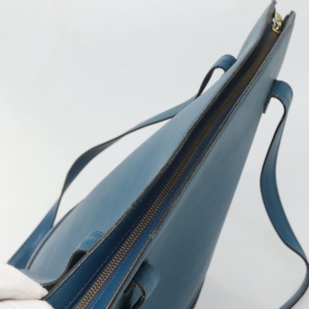 Louis Vuitton Saint Jacques Handbag Epi Leather Blue Leather Handbag (Pre-Owned)
