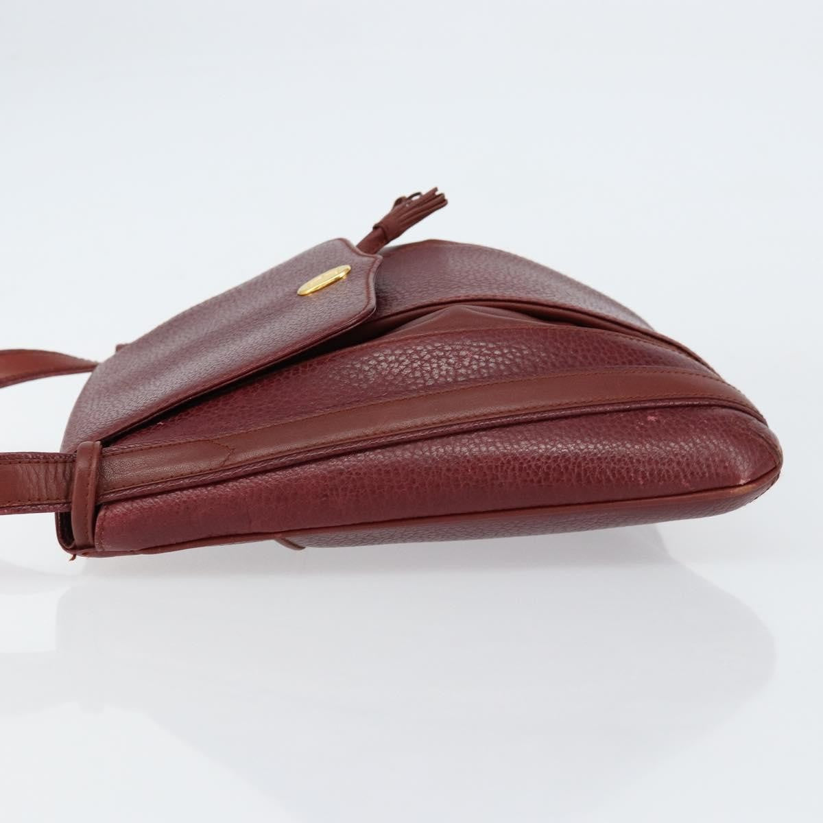 Cartier Must De Cartier Shoulder Bag Leather Burgundy Leather Shoulder Bag Bag (Pre-Owned)