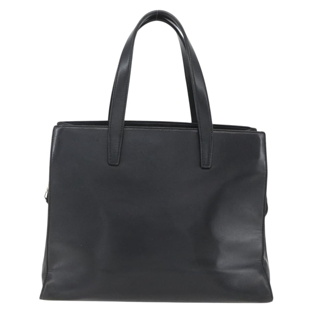 Loewe Vintage Anagram Tote Leather Black Leather Tote Bag Bag (Pre-Owned)