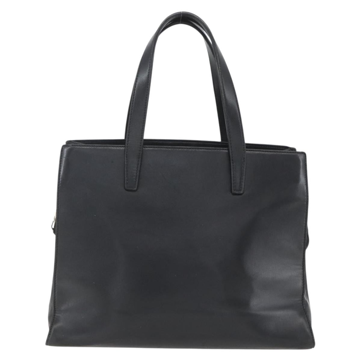 Loewe Vintage Anagram Tote Leather Black Leather Tote Bag Bag (Pre-Owned)