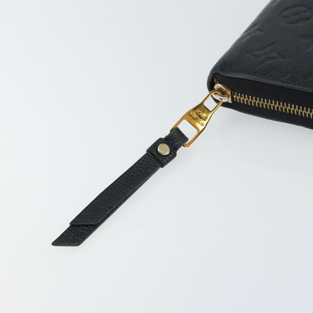 Louis Vuitton Zippy Wallet Nm Leather Empreinte Black Leather Wallets Accessory (Pre-Owned)