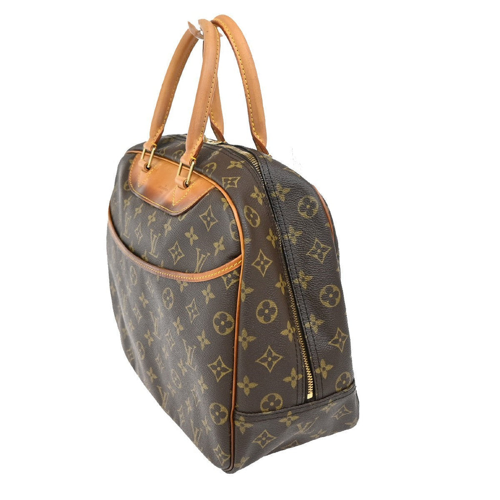 Louis Vuitton Deauville Handbag Monogram Canvas Brown Canvas Handbag (Pre-Owned)