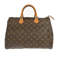 Louis Vuitton Speedy Handbag Monogram Canvas Brown Canvas Handbag (Pre-Owned)