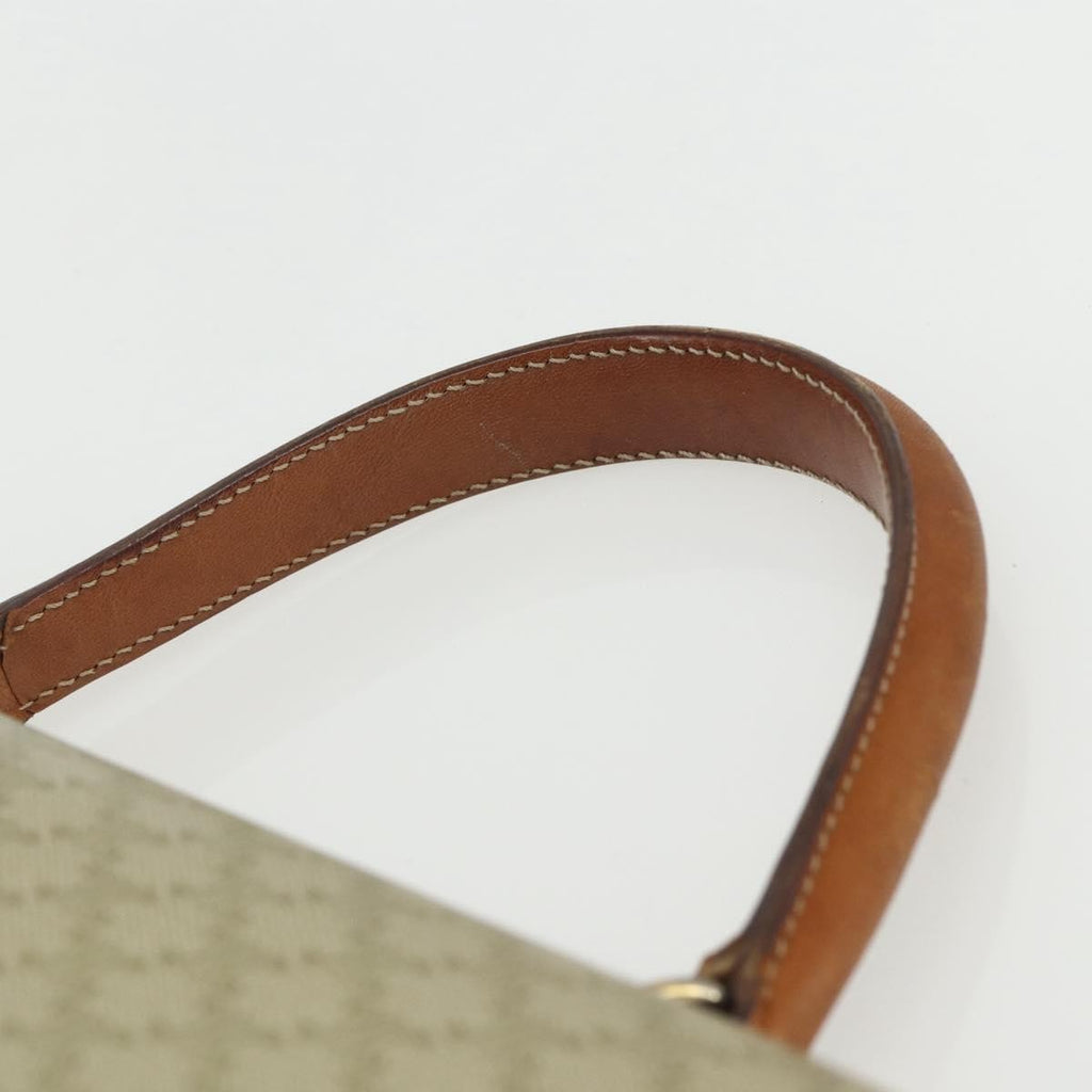 Celine Vintage Macadam Handbag Canvas And Leather Beige Canvas Handbag (Pre-Owned)
