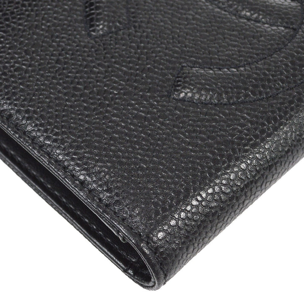 Chanel Timeless Cc French Wallet Caviar Black Leather Wallets Accessory (Pre-Owned)