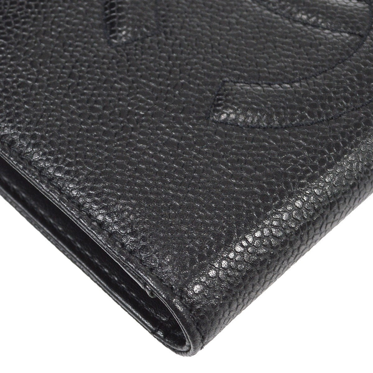 Chanel Timeless Cc French Wallet Caviar Black Leather Wallets Accessory (Pre-Owned)