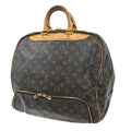 Louis Vuitton Evasion Travel Bag Monogram Canvas Brown Leather Bag (Pre-Owned)