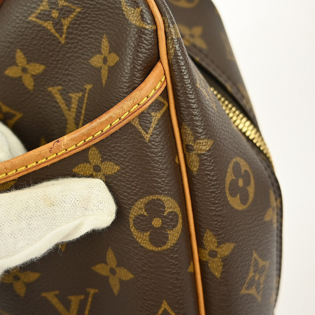 Louis Vuitton Deauville Handbag Monogram Canvas Brown Canvas Handbag (Pre-Owned)
