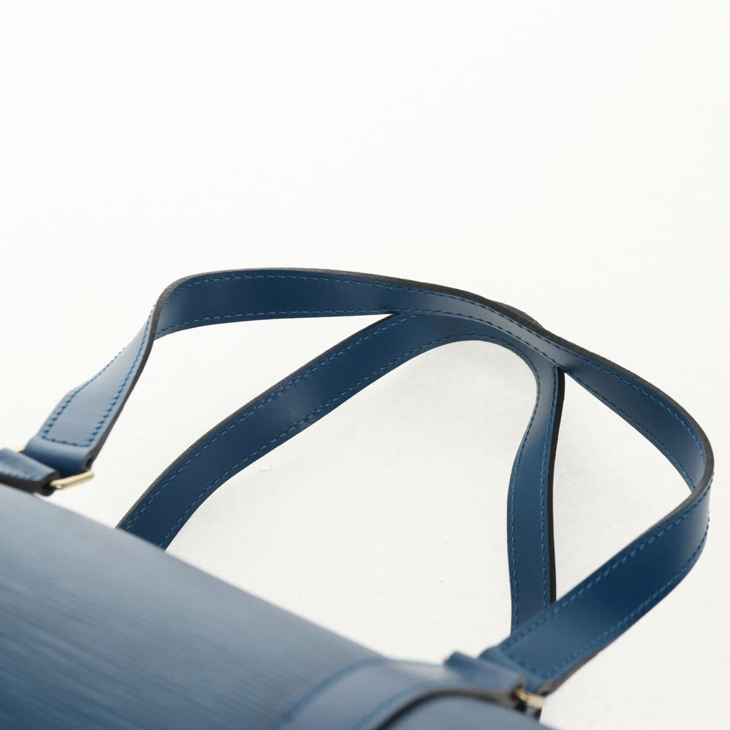 Louis Vuitton Soufflot Handbag Epi Leather Blue Leather Handbag (Pre-Owned)